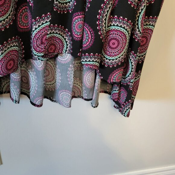 Torrid Black Mandala Medallion Print Hi Lo Dress Size 3X - Picture 3 of 11